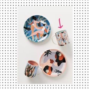 NWB Anthropologie - Maggie Stephenson HAPPINESS BLOOMS Mug